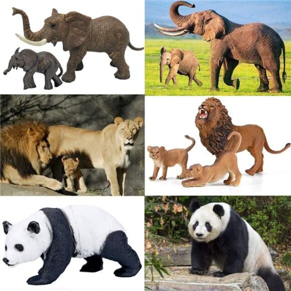 20 PCS Safari Animals Figures Toys, Realistic Plastic Animals Figurines - Picture 2 of 8